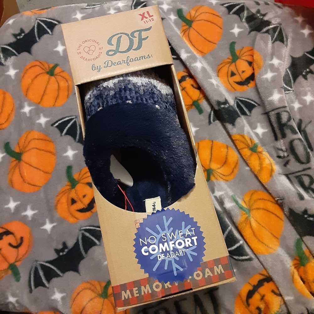 Dearfoams No Sweat Indoor/Outdoor Memory Foam Slippers Size XL 11/12